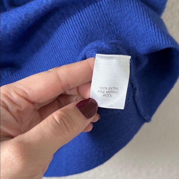 TURNBURY Blue Extra Fine Merino Wool Sweater Vest size XL - Picture 3 of 4